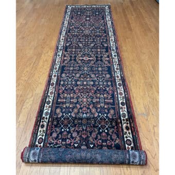 Persian Hand-knotted Tribal Hamadan Wool Runner (3'2 x 12'9)