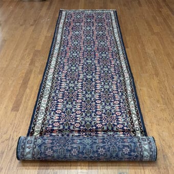 Persian Hand-knotted Tribal Hamadan Wool Runner (3'5 x 16'7)