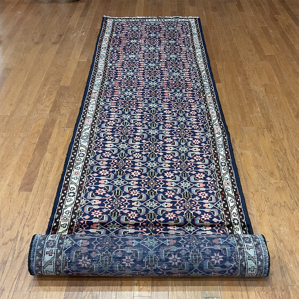 Persian Hand-knotted Tribal Hamadan Wool Runner (3'5 x 16'7)