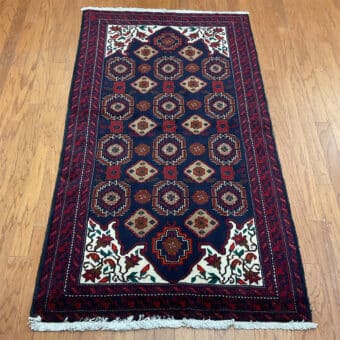 Persian Hand-knotted Tribal Balouchi Wool Rug (3'7 x 6'5)