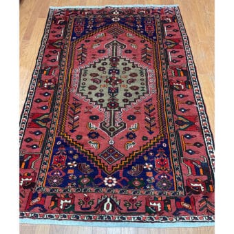 Persian Hand-knotted Tribal Hamadan Wool Rug (4'5 x 6'7)