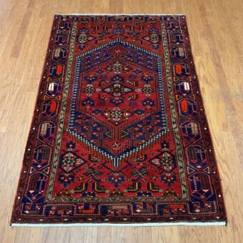 Persian Hand-knotted Tribal Hamadan Wool Rug (4'3 x 6'10)