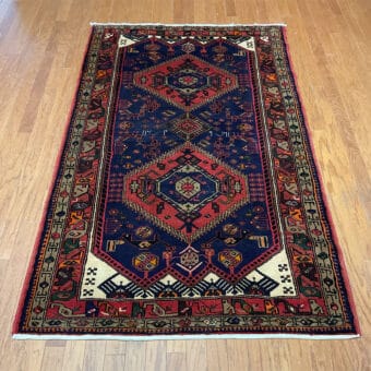 Persian Hand-knotted Tribal Hamadan Wool Rug (4'6 x 7'3)