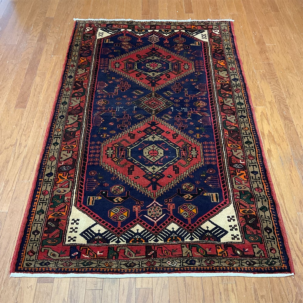 Persian Hand-knotted Tribal Hamadan Wool Rug (4'6 x 7'3)