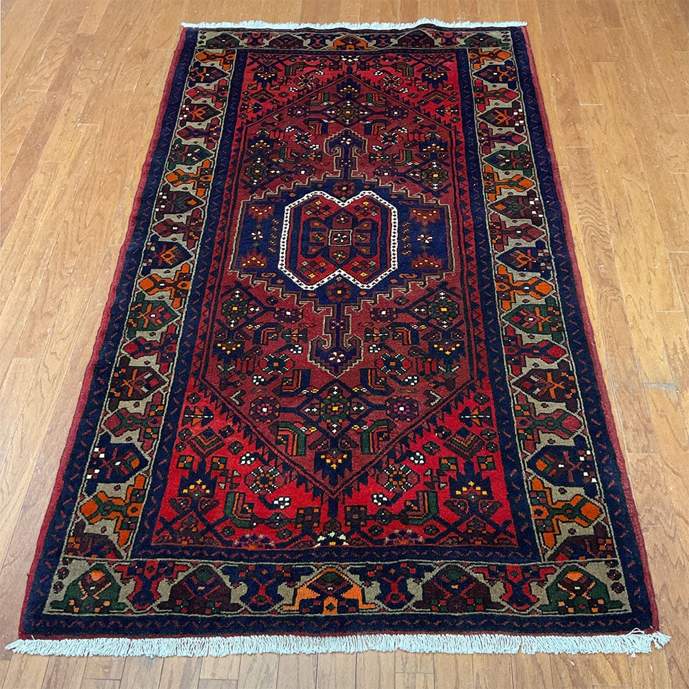 Persian Hand-knotted Hamadan Wool Rug (4'4 x 7'7)