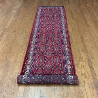 Persian Hand-knotted Tribal Hamadan Wool Runner (2'10 x 12'10)