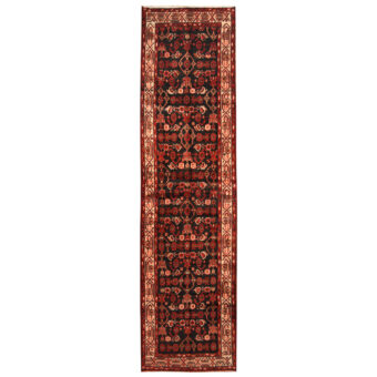 Persian Hand-knotted Tribal Hamadan Wool Runner (3'5 x 13'2)