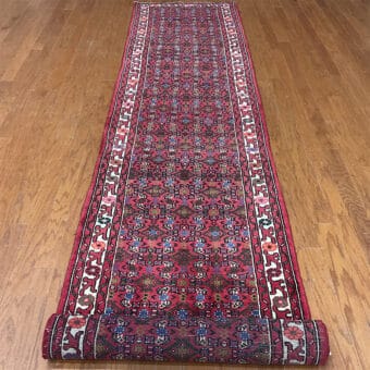 Persian Hand-knotted Tribal Hamadan Wool Runner (2'9 x 14')