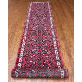 Persian Hand-knotted Tribal Hamadan Wool Runner (2'8 x 12'4)