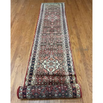 Persian Hand-knotted Tribal Hamadan Wool Runner (2'10 x 17'4)