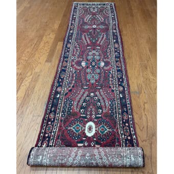 Persian Hand-knotted Tribal Hamadan Wool Runner (2'8 x 12')