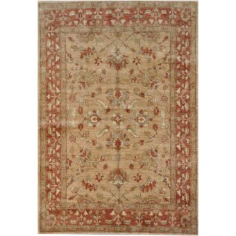 Afghan Hand-knotted Vegetable Dye Oushak Wool Rug (5'7 x 8'2)