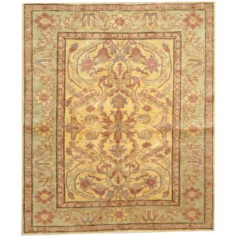 Afghan Hand-knotted Vegetable Dye Oushak Wool Rug (6'2 x 7'4)