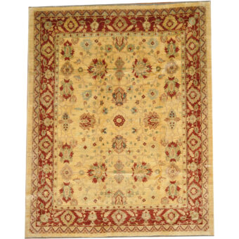 Afghan Hand-knotted Oushak Wool Rug (7'10 x 10'9)