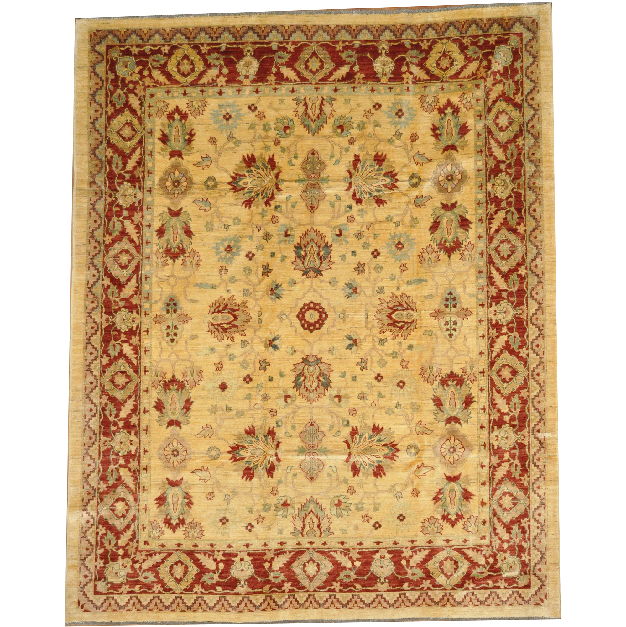 Afghan Hand-knotted Oushak Wool Rug (7'10 x 10'9)