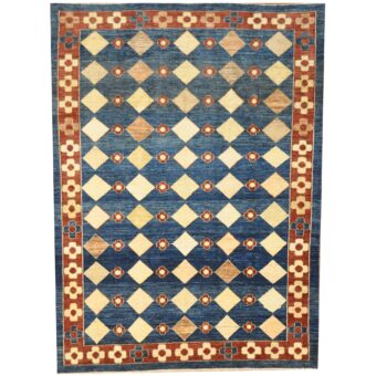 Afghan Hand-knotted Vegetable Dye Oushak Wool Rug (6'10 x 9'4)