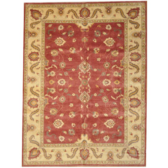 Afghan Hand-knotted Vegetable Dye Oushak Wool Rug (9'4 x 12'3)