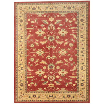 Afghan Hand-knotted Vegetable Dye Oushak Wool Rug (8'11 x 11'11)