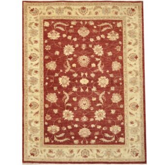 Afghan Hand-knotted Vegetable Dye Oushak Wool Rug (6'7 x 8'8)