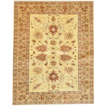 Afghan Hand-knotted Vegetable Dye Oushak Wool Rug (6'11 x 8'10)