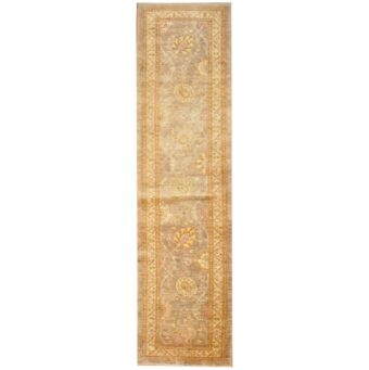 Afghan Hand-knotted Oushak Wool Runner (2'10 x 10'10)