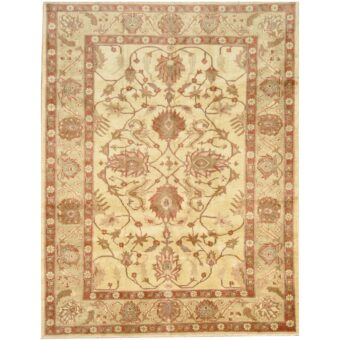 Afghan Hand-knotted Vegetable Dye Oushak Wool Rug (7'1 x 9'3)