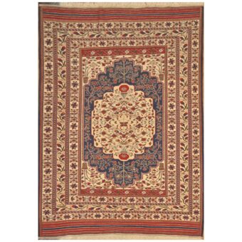 Afghan Hand-woven Soumak Wool Kilim (6'4 x 9'7)