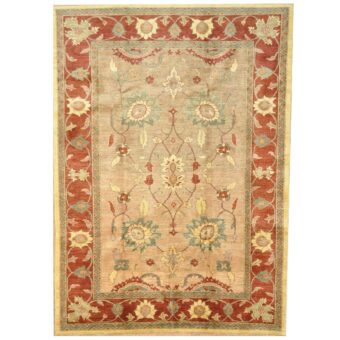 Afghan Hand-knotted Vegetable Dye Oushak Wool Rug (6'10 x 9'8)