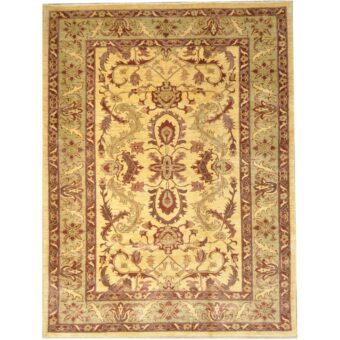 Afghan Hand-knotted Vegetable Dye Oushak Wool Rug (7'6 x 10')