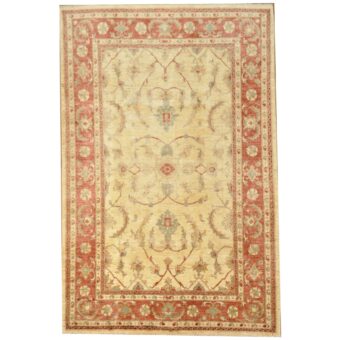 Afghan Hand-knotted Vegetable Dye Oushak Wool Rug (6'1 x 9'4)