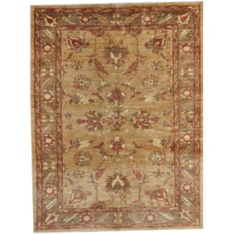Afghan Hand-knotted Vegetable Dye Oushak Wool Rug (5'9 x 7'6)