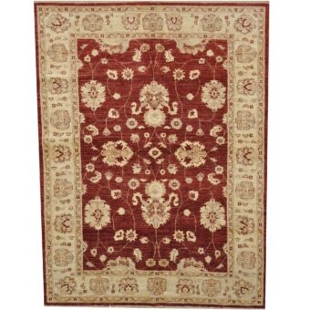 Afghan Hand-knotted Vegetable Dye Oushak Wool Rug (5'7 x 7'4)