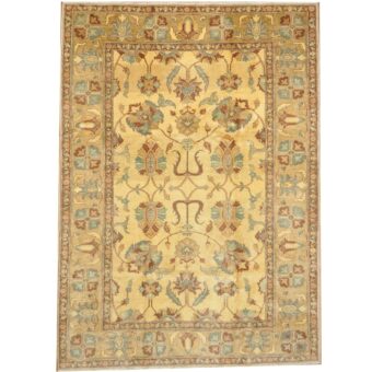Afghan Hand-knotted Vegetable Dye Oushak Wool Rug (6'10 x 9'7)