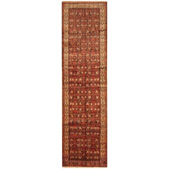 Persian Hand-knotted Tribal Hamadan Wool Runner (3'6 x 12'9)