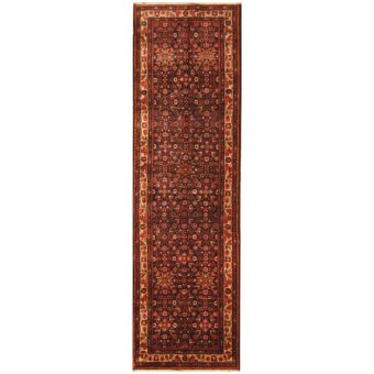 Persian Hand-knotted Tribal Hamadan Wool Runner (4' x 13'4)
