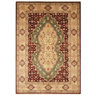 Afghan Hand-knotted Vegetable Dye Tabriz Wool Rug (5'8 x 8')
