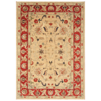 Afghan Hand-knotted Vegetable Dye Oushak Wool Rug (5'8 x 8'1)