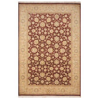 Pak Persian Hand-knotted Tabriz Wool & Silk Rug (6'3 x 9'6)