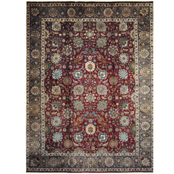 Persian Hand-knotted 1920's Antique Tabriz Wool Rug (11' x 14'5)