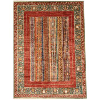 Afghan Hand-knotted Khorjeen Kazak Wool Rug (4'10 x 6'7)
