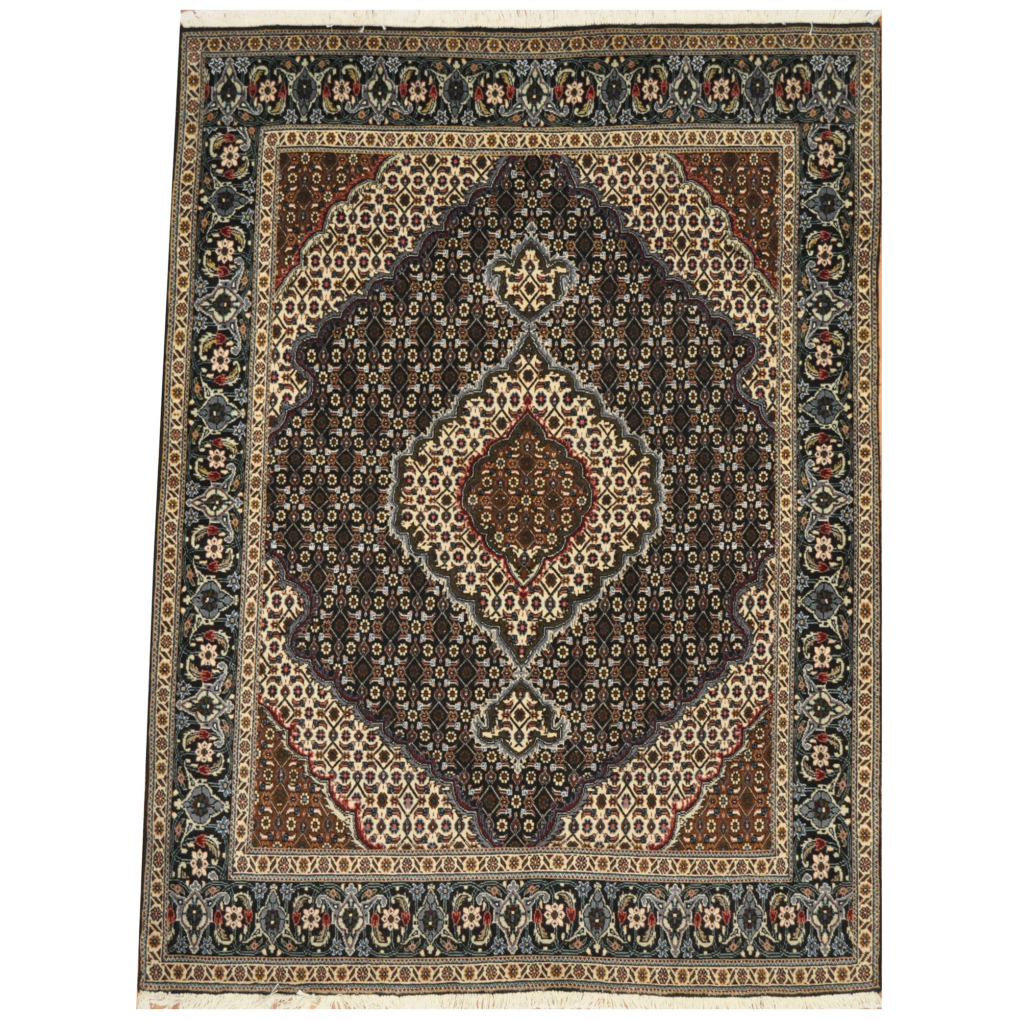 Persian Hand-knotted Tabriz Wool Rug (4'10 x 6'7)