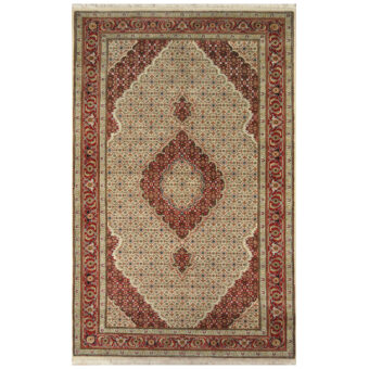 Indo Hand-knotted Tabriz Wool & Silk Rug (5'3 x 8'1)