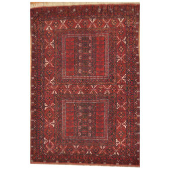 Afghan Hand-knotted Antique 1960s Turkoman Wool Rug (5' x 7'5)