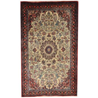 Persian Hand-knotted Sarouk Wool Rug (4'4 x 7'2)