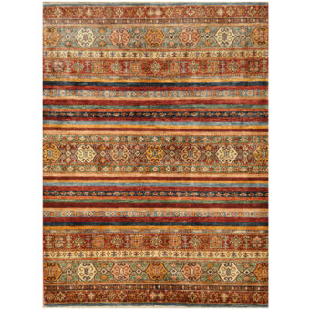 Afghan Hand-knotted Khorjeen Kazak Wool Rug (5'1 x 6'9)