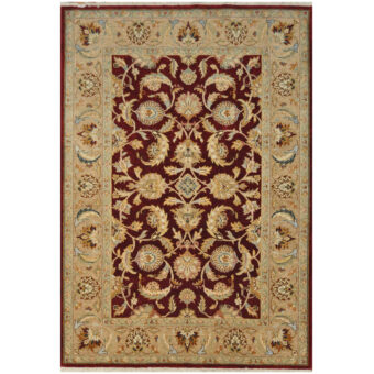 Afghan Hand-knotted Vegetable Dye Oushak Wool Rug (5' x 7'4)