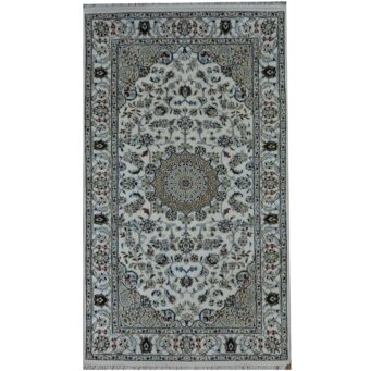 Indo Hand-knotted Nain Wool & Silk Rug (3'1 x 5'4)