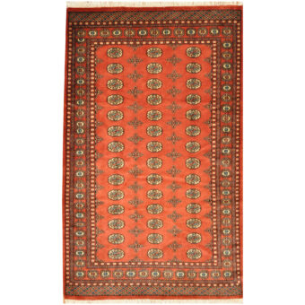 Pakistani Hand-knotted Bokhara Wool Rug (5' x 8')