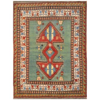 Afghan Hand-knotted Kazak Wool Rug (5'7 x 7'3)