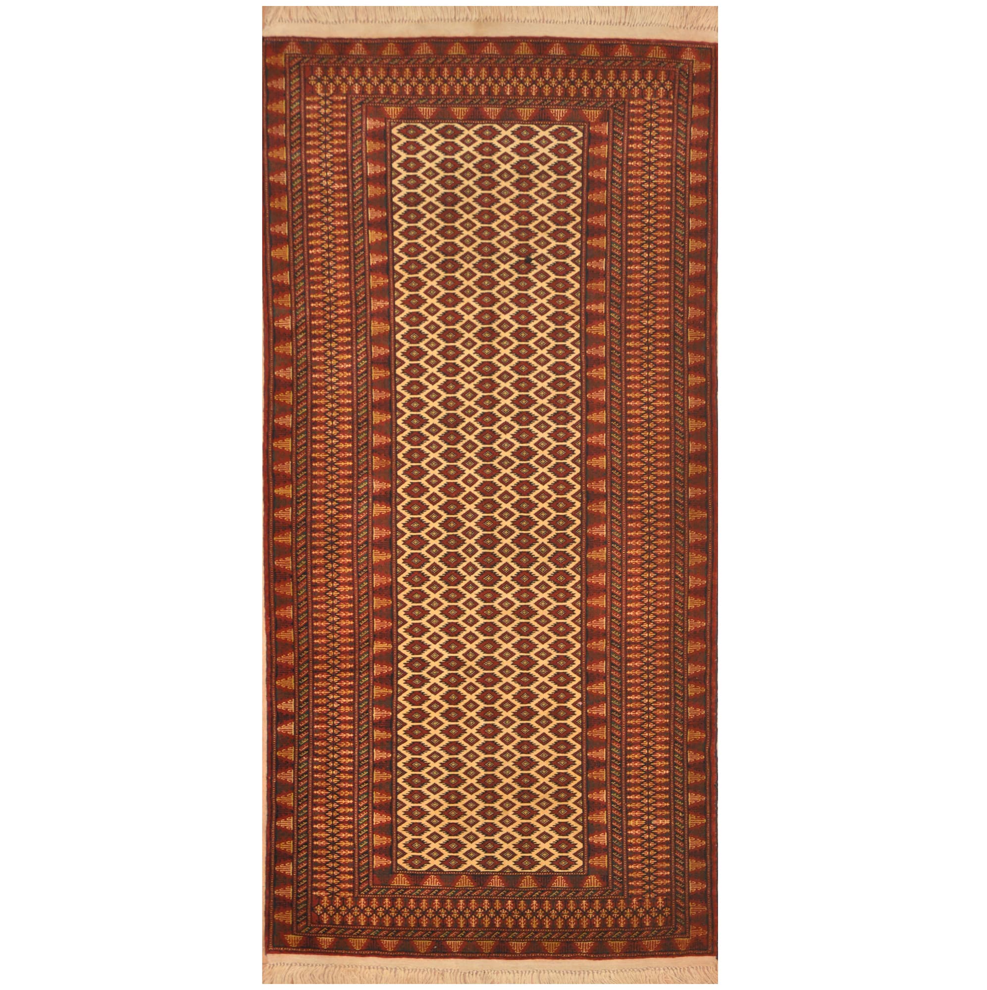 Afghan Hand-knotted Turkoman Wool Rug (3' x 6'2)